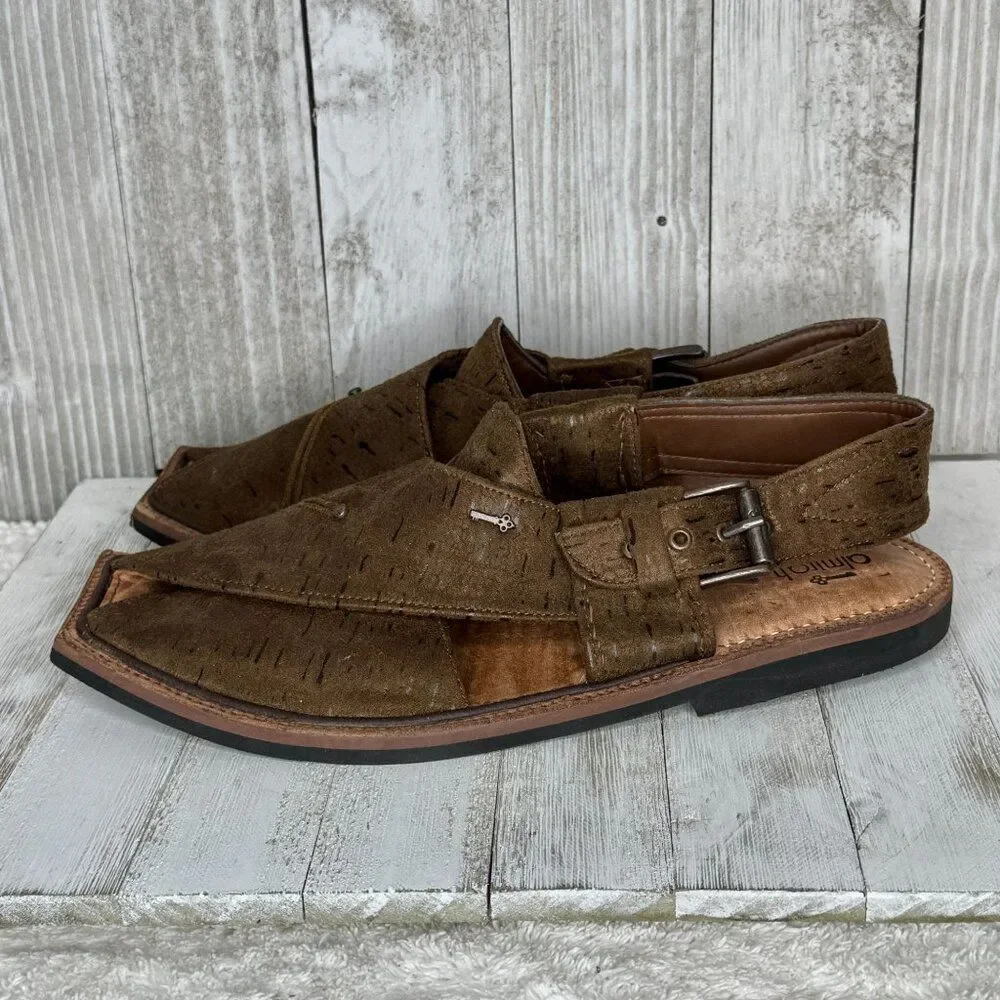 Almirah Brown Leather Peshawari Chappals Sandals Size 14